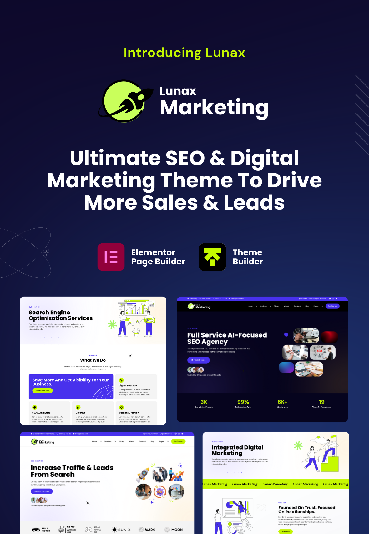 Lunax - Digital Marketing & SEO Agency WordPress Theme - 2